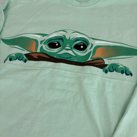 Disney Star Wars Grogu (Baby Yoda) Mandalorian Spirit Jersey Adult Large, Green - Picture 1 of 8